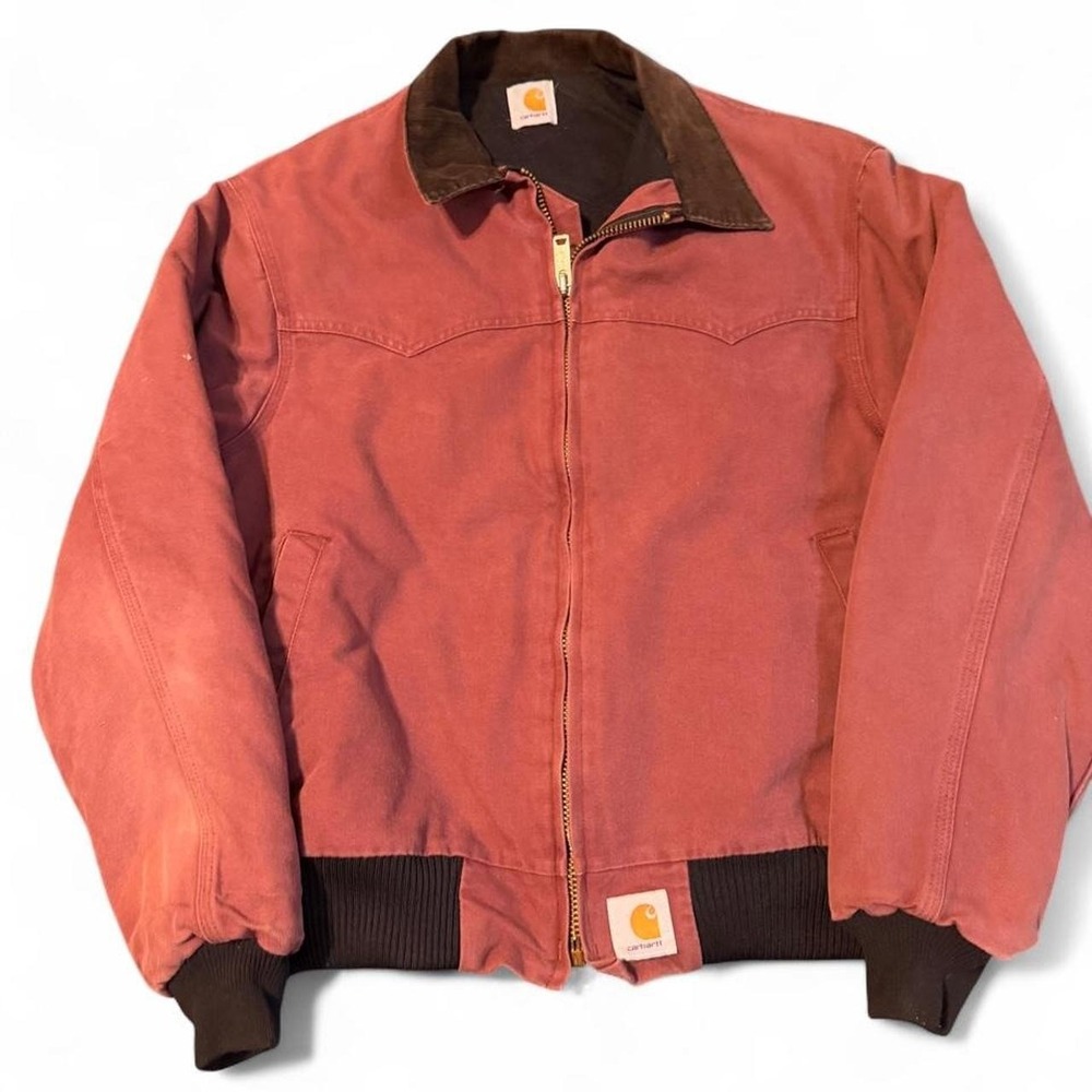 Carhartt Santa Fe burgundy canvas gorpcore workwear Jacket size XL